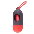 Dispensador de bolsas para cacas de perro color rojo con anilla