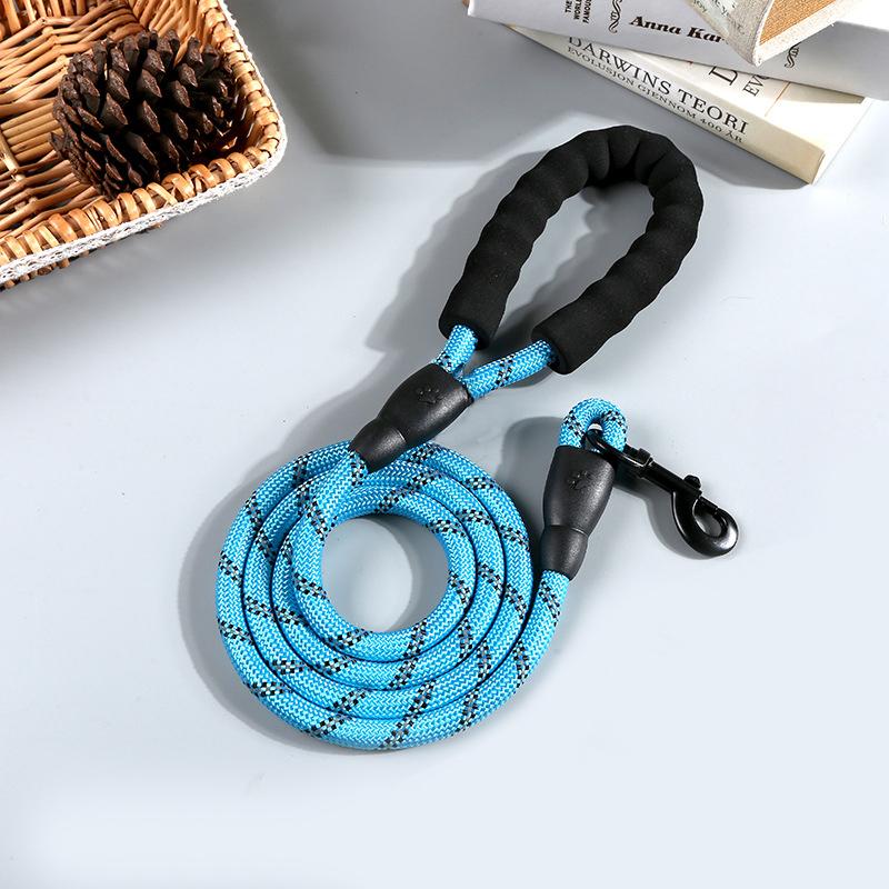 Correa Reflectante para Perros — Cuerda Resistente con Asa Azul