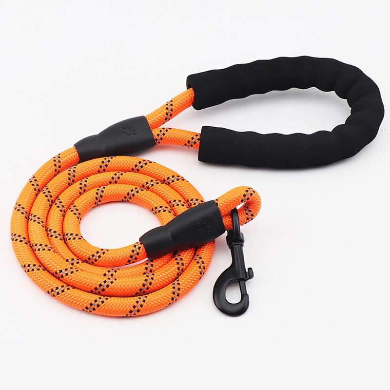 Correa Reflectante para Perros — Cuerda Resistente con Asa Naranja