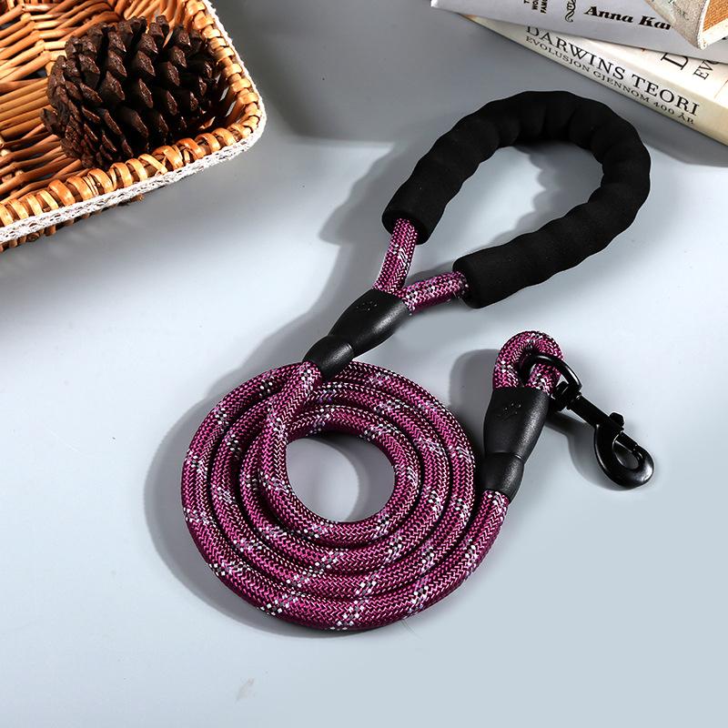 Correa Reflectante para Perros — Cuerda Resistente con Asa Morado