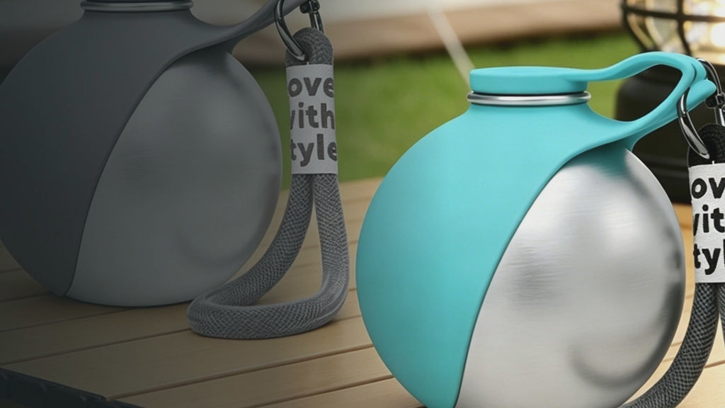 Vídeo de la botella de agua portátil para perros